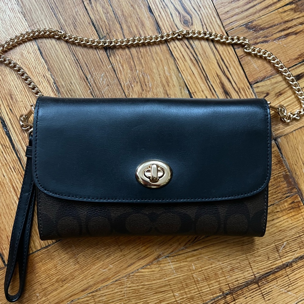 Coach Leather Logo Crossbody Bag